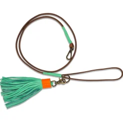 Dwam Puppy Looplijn Billy - Hondenriem - 135x0.7 cm Bruin Turquoise