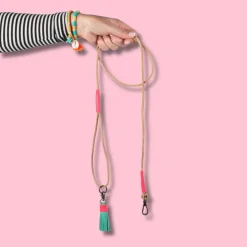 Dwam Puppy Looplijn Dushi - Hondenriem - 135x0.7 cm Bruin