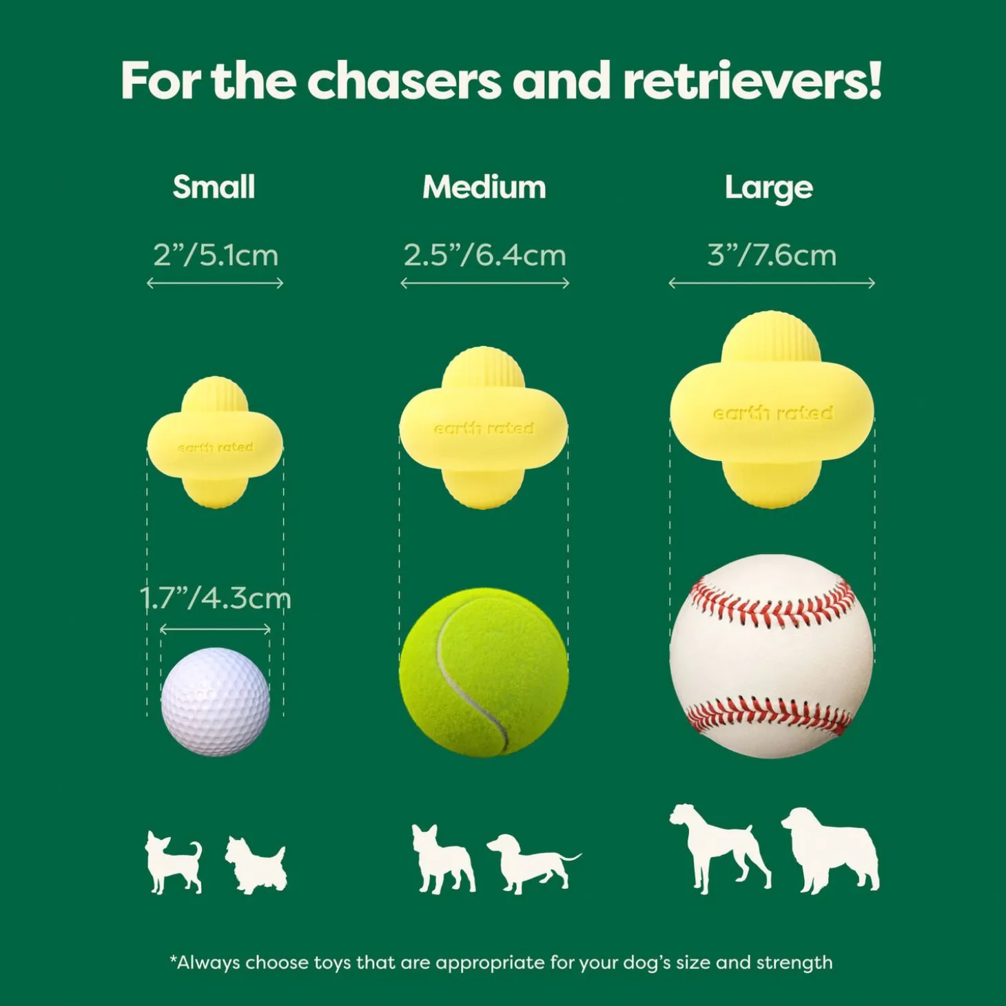 Earth Rated Fetch Toy Geel - Hondenspeelgoed