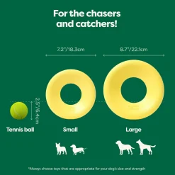 Earth Rated Flyer Toy - Hondenspeelgoed - Geel S