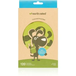 Earth Rated Poepzakjes Met Handvat - Hondenpoepzakjes - 34.2x17.7 cm Groen 120 stuks