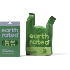 Earth Rated Poepzakjes Met Handvat Lavendel - Hondenpoepzakjes - 120