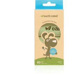 Earth Rated Poepzakjes Navulling Box Verteerbaar Geurloos - Hondenpoepzakjes - Groen 4 rol