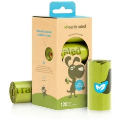 Earth Rated Poepzakjes Navulling Box Geurloos - Hondenpoepzakjes - 33.03x22.86 cm Groen 8x15 stuks