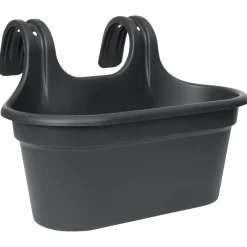Easyday Balkonbak Joy Easyfix Duo - Plantenbak - 35x27x25 cm Zwart