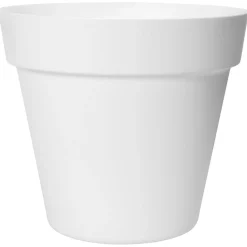 Easyday Bloempot Smile - Buiten - Ø25x22 cm Wit