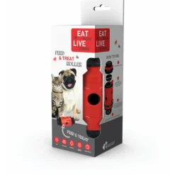 Eat Slow Feed And Treat Roller Anti-Schrok Rood - Hondenvoerbak