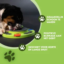 Eat Slow Live Longer Puzzle Circle - Hondenspeelgoed - Ø27x5 cm Groen