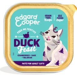 Edgard&Cooper Adult Paté Festive - Kattenvoer - Eend 85 g