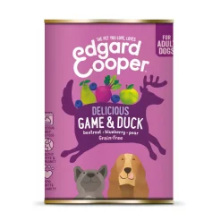 Edgard&Cooper Blik Game Duck Adult - Hondenvoer - Wild Eend Rode Biet 400 g Graanvrij