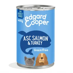 Edgard&Cooper Blik Salmon Turkey Adult - Hondenvoer - Zalm Kalkoen 400 g Graanvrij