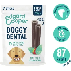 Edgard&Cooper Doggy Dental Aardbei&Mint - Hondensnacks