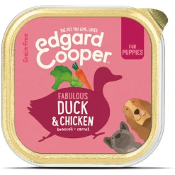Edgard&Cooper Kuipje Duck Chicken Puppy - Hondenvoer - Eend Kip Broccoli 150 g Graanvrij
