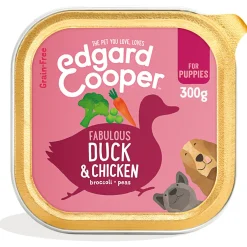 Edgard&Cooper Kuipje Duck Chicken Puppy - Hondenvoer - Eend Kip Broccoli 300 g Graanvrij