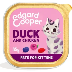 Edgard&Cooper Kuipje  Paté Voor Kittens - Kattenvoer - Eend Kip 85 g