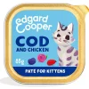 Edgard&Cooper Kuipje  Paté Voor Kittens - Kattenvoer - Kabeljauw Kip 85 g