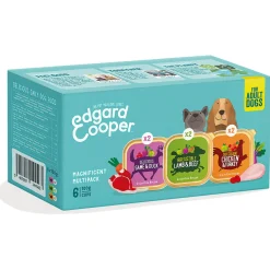 Edgard&Cooper Kuipjes Multipack Adult Chicken Game Lamb - Hondenvoer - Kip Wild Lam 6x100 g