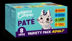 Edgard&Cooper Multipack Paté - Kattenvoer - Kip Zalm Lam 8x85 g