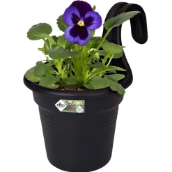 Elho Balkonbak Green Basics Easy Hanger Rond - Plantenbak - 27x18x26 cm Zwart