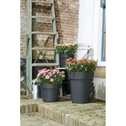 Elho Bloempot Green Basics Top Planter Rond Zwart - Buitenpot