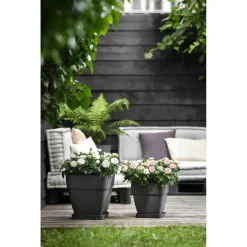 Elho Bloempot Vibia Campana Vierkant Grijs - Buitenpot