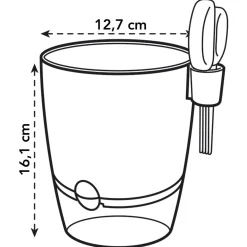 Elho Brussels Kruiden Allin1 - Kweekbenodigdheden - 13x16 cm Antraciet