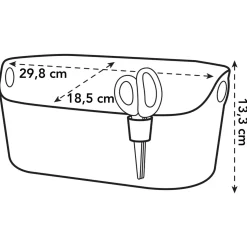 Elho Brussels Kruiden Station - Kweekbenodigdheden - 30x13x18 cm Antraciet