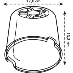 Elho Green Basics Kweekhuis Rond - Kweekbenodigdheden - Ø17x13.8 cm Transparant