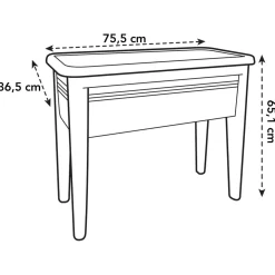 Elho Green Basics Kweektafel - Kweekbenodigdheden - 75.5x36.5x65.1 cm Zwart