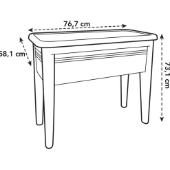 Elho Green Basics Kweektafel Super - Kweekbenodigdheden - 75.5x56.3x73.3 cm Zwart