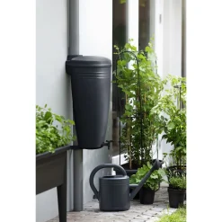 Elho Green Basics Raincatcher Living Black - Regenwatertonnen - 33.5x38x73.5 cm 35 l Zwart