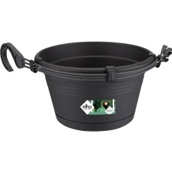 Elho Hangschaal Green Basics - Hangpot - 37x29x17 cm Zwart
