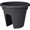 Elho Plantenbak Green Basics Flower Bridge Rond - Plantenbak - Ø29x22 cm Zwart