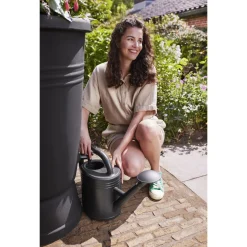 Elho Regenton Plus - Regenwatertonnen - 200 l Zwart