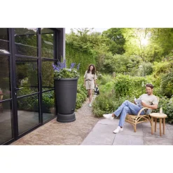 Elho Regenton Plus - Regenwatertonnen - 200 l Zwart