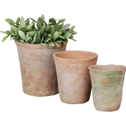 Esschert's Garden Aged Terra Cotta Potten - Bloempotten - 10x12 /13x14/16x17.5 cm Rood Set A 3