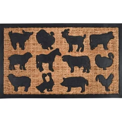 Esschert's Garden Deurmat Boederijdieren - Tuindecoratie - 75.5x45.3x0.8 cm