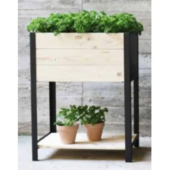 Estwood Kweektafel Hout / Metaal - Kweekbenodigdheden - 57x37x77 cm 16.53 kg Zwart