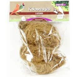 Esve Kokosnestjes - Vogelbroedbenodigheden - Ø10x10 cm Natural 3 stuks