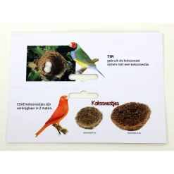 Esve Kokosnestjes - Vogelbroedbenodigheden - Ø10x10 cm Natural 3 stuks