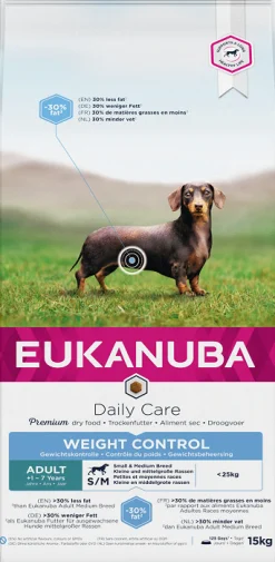 Eukanuba Adult Small & Medium Breed Weight Control - Hondenvoer - Kip 2.3 kg