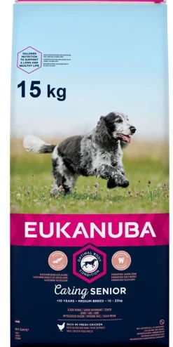 Eukanuba Caring Senior Medium Breed Kip - Hondenvoer