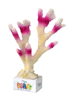 Europet Bernina Decor Koraal Xl - Aquarium - Ornament - 26x18.5x7.5 cm Wit Pink