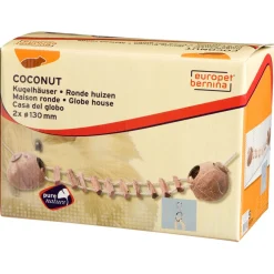 Europet Bernina Knaaghuisje Kokosnoot Met Ladder - Kooi Accessoire