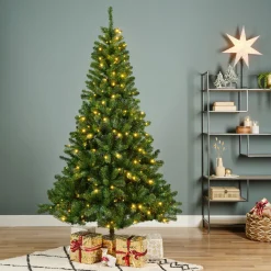 Everlands Kunstkerstboom Monarchboom Prelit - Kerstboom - Ø126x210 cm Groen 320 Led