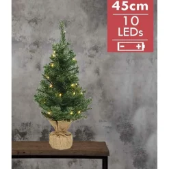Everlands Kunstkerstboom Mini Imperial - Kerstboom - Ø30x45 cm Groen 10 Led