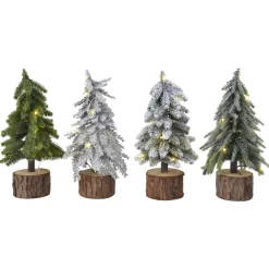Everlands Mini Boom - Kerstboom - Ø12x28 cm Groen 10 led