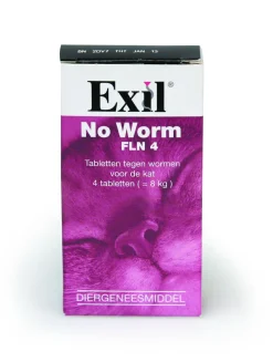 Exil No Worm Fln Kat - Anti wormenmiddel - 4 tab