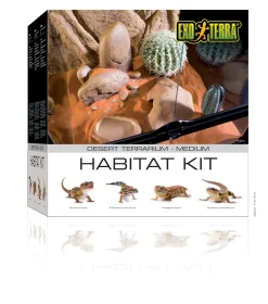 Exo Terra Habitat Kit Desert Medium - Terraria - 45x45x45 cm Zwart