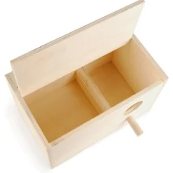 Fauna Broedkastje Parkiet Opening 45 Mm - Vogelbroedbenodigheden - 24.5x15.5x16.5 cm Houtkleur